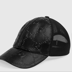 Gucci Leather Baseball Cap